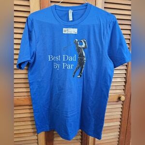 NWT “Best Dad By Par” Golf Graphic T-Shirt Men’s Size L | Funny Dad Golf Gift